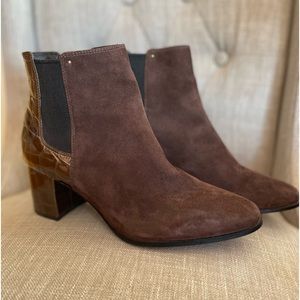 Calvin Klein Brown Suede Booties